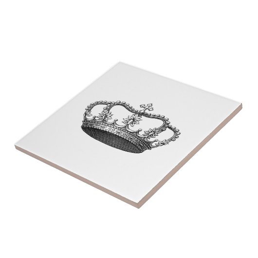 あなたが個人化する銀製の王冠のギフト項目 タイル (側面)