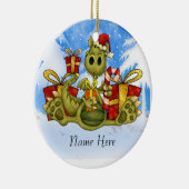 あなたが個人化できるクリスマスのオーナメント セラミックオーナメント (右)