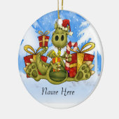 あなたが個人化できるクリスマスのオーナメント セラミックオーナメント (左)
