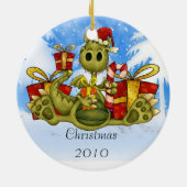 あなたが個人化できるクリスマスのオーナメント セラミックオーナメント (裏面)