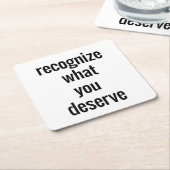 あなたが値する紙コースター スクエアペーパーコースター (アングル)