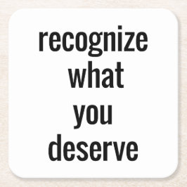 あなたが値する紙コースター スクエアペーパーコースター