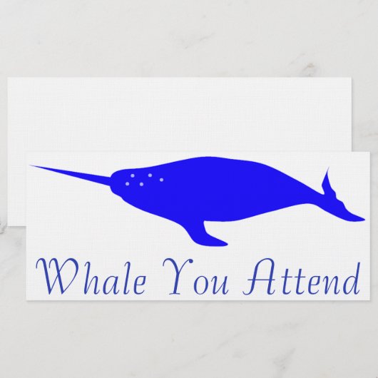 あなたが出席するクジラ 招待状 (正面/裏面)