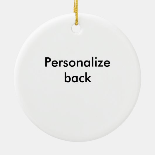 あなたが加える名前メッセージを飾るI愛を個人化して下さい セラミックオーナメント (裏面)