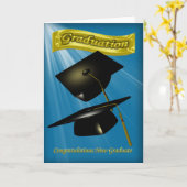 あなたが卒業させた卒業のお祝い カード (黄色い花)