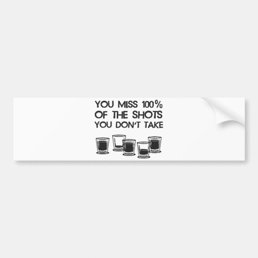 あなたが取らない打撃の100%年を恋しく思います バンパーステッカー (正面)