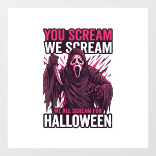 あなたが叫べば私たちはハロウィーン ゴーストフェイス 血まみれのナイフ ウィンドウサイン
