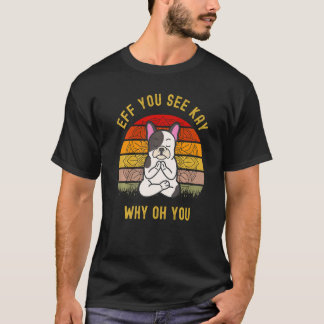 あなたが可愛いパグルのヨガ Tシャツ