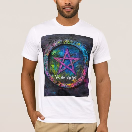 あなたが呪文である・神秘的なSigil Circleデザイン Tシャツ (正面)