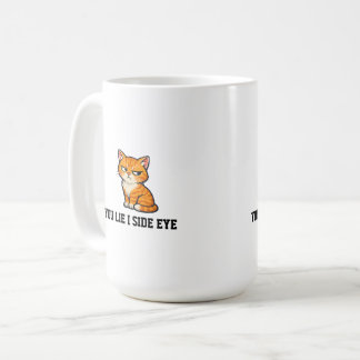 あなたが嘘をつくと斜め目で睨まれる グランピーオレンジタビー猫 コーヒーマグカップ