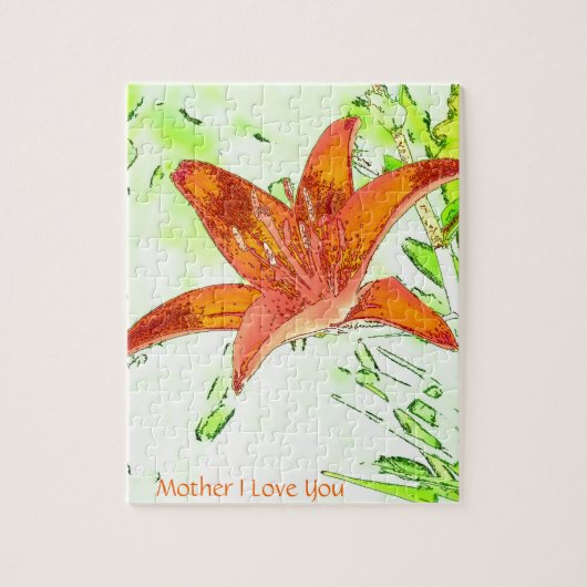 あなたが困惑させるオニユリの母I愛 ジグソーパズル (縦)