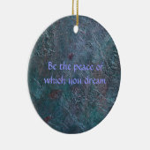 あなたが夢を見る平和があって下さい セラミックオーナメント (右)
