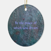 あなたが夢を見る平和があって下さい セラミックオーナメント (左)