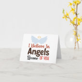 あなたが天使を信じさせてくれたからこそ空白の挨拶 カード (黄色い花)