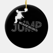 あなたが好きだからジャンプのロープT型ジャンプのトリック セラミックオーナメント (裏面)