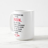 あなたが好きだから火の中も歩くわいとこよ コーヒーマグカップ (正面左)