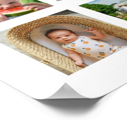 あなたが好きなこと70個の誕生日写真ギフト ポスター (角)