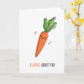 あなたが好き！ユーモアたっぷりの皮肉な表現（ニンジンについて） カード (黄色い花)
