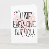 あなたが嫌いなのはみんなだけどあなただけは好き バレンタインデー カード (正面)