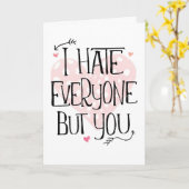 あなたが嫌いなのはみんなだけどあなただけは好き バレンタインデー カード (黄色い花)