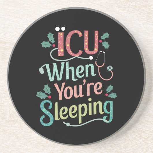 あなたが寝ている間のICU ICU看護師 クリスマス コースター (正面)