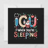 あなたが寝ている間も面白いICU看護師のクリスマス シーズンカード (正面)