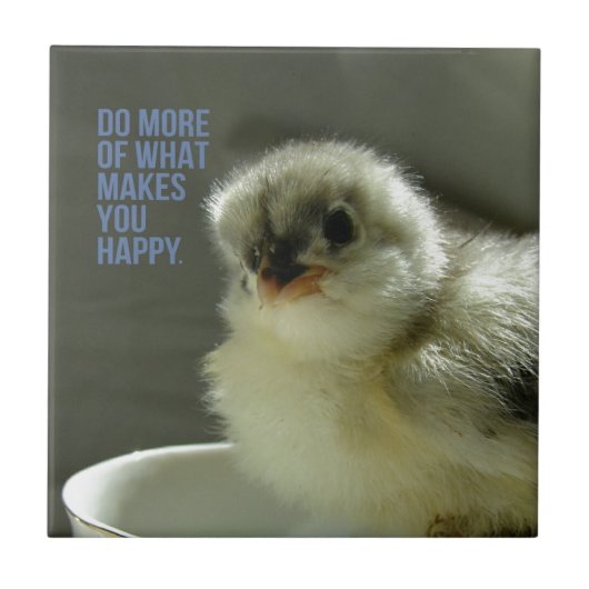 あなたが幸せになる何をより多くを行うシック座るティーカップ タイル (正面)