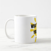 あなたが引き付け考えるもの コーヒーマグカップ (左)