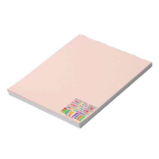 あなたが彼らに与えた感情は決して忘れられない ノートパッド (回転)