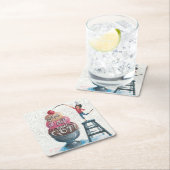 あなたが得たそれをすべて与えて下さい! スクエアペーパーコースター (インサイチュ)