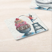 あなたが得たそれをすべて与えて下さい! スクエアペーパーコースター (アングル)