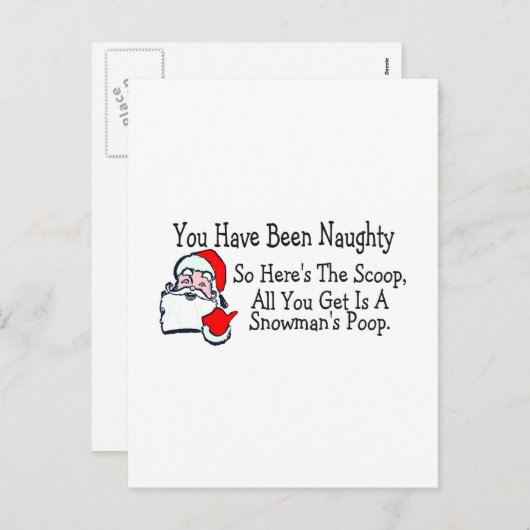 あなたが得るのはスノーマンウンチ シーズンポストカード (正面/裏面)