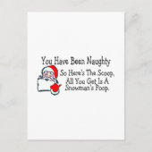 あなたが得るのはスノーマンウンチ シーズンポストカード (正面)