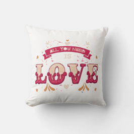 あなたが必要とするすべては愛のレトロフローラデザイン クッション
