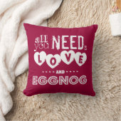 あなたが必要とするのはだけです愛およびエッグノッグ(クリスマス) クッション (ブランケット)