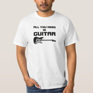 あなたが必要とするのはギターの黒の色だけです Tシャツ