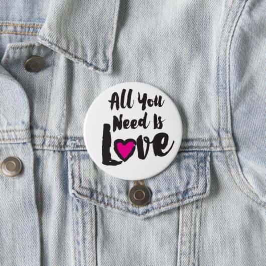 あなたが必要とするのは大きい愛- 3"円形ボタンだけです 缶バッジ (インサイチュ)