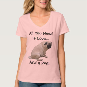 あなたが必要とするのは愛およびパグだけです! 犬 Tシャツ