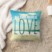 あなたが必要とするのは愛およびビーチの枕だけです クッション (ブランケット)