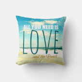 あなたが必要とするのは愛およびビーチの枕だけです クッション (正面)