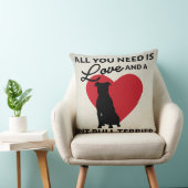 あなたが必要とするのは愛およびピット・ブルテリアだけです クッション (椅子)