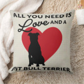 あなたが必要とするのは愛およびピット・ブルテリアだけです クッション (ブランケット)