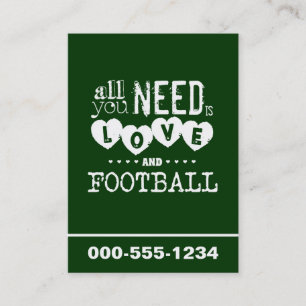 あなたが必要とするのは愛およびフットボールだけです 名刺