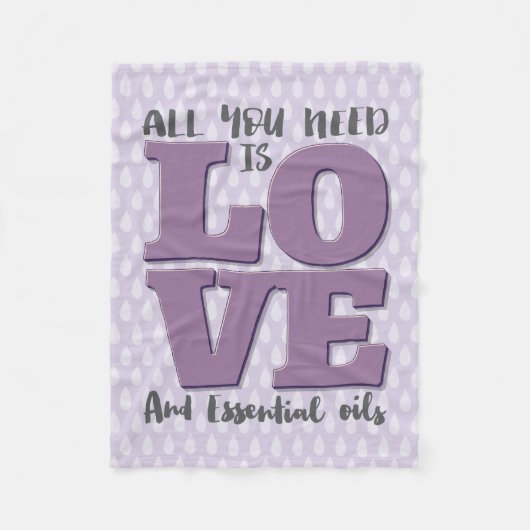あなたが必要とするのは愛および油だけです フリースブランケット (正面)