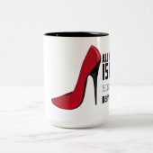 あなたが必要とするのは愛マグだけです ツートーンマグカップ (中央)