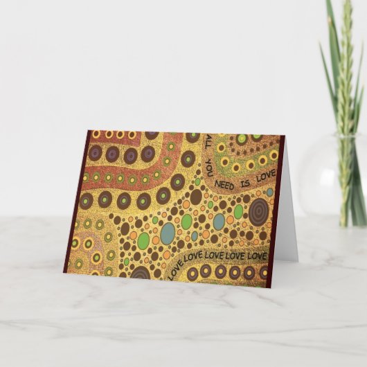 あなたが必要とするのは愛挨拶状だけです カード (正面)