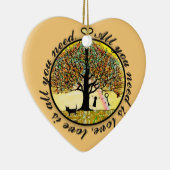 あなたが必要とするのは愛生命の樹だけです セラミックオーナメント (右)