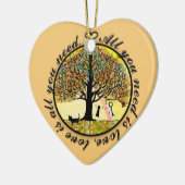 あなたが必要とするのは愛生命の樹だけです セラミックオーナメント (左)