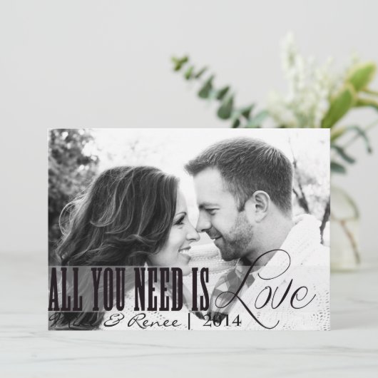 あなたが必要とするのは愛結婚式の発表だけです 案内状 (スタンド正面)