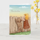 あなたが必要とするのは愛…および犬だけです カード (黄色い花)